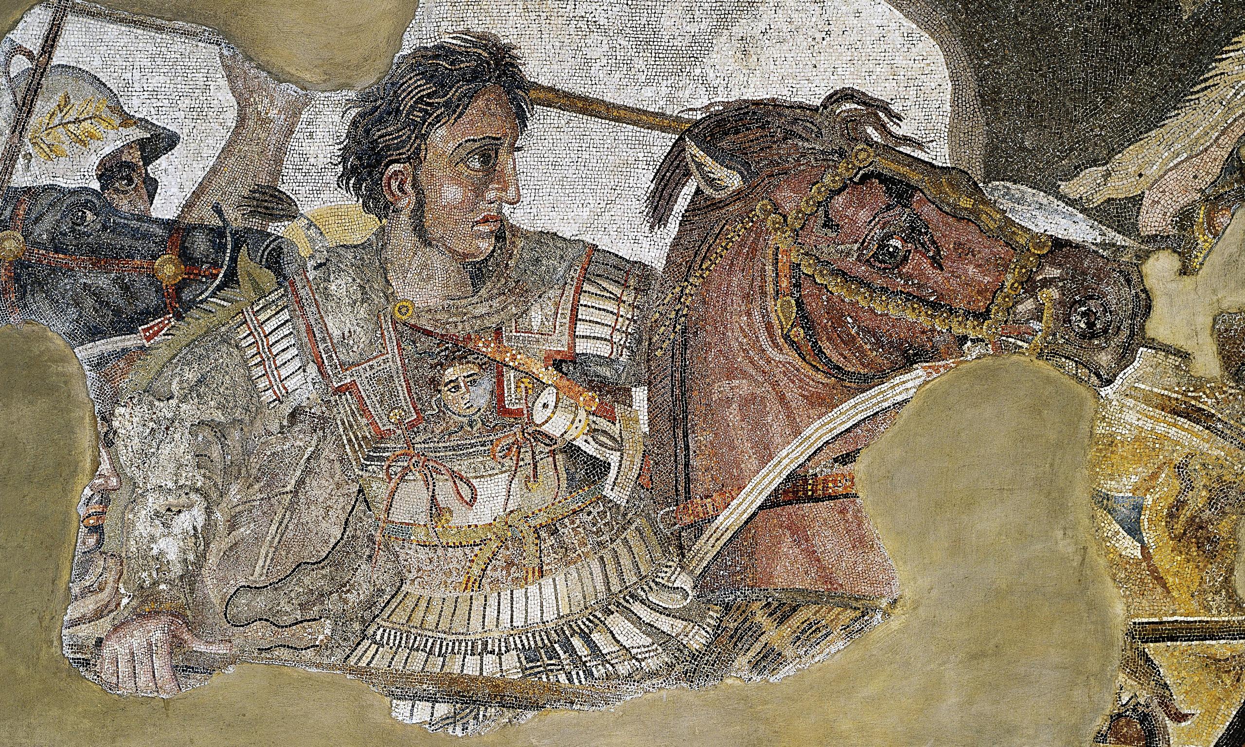 The Alexander Mosaic from Pompeii: Alexander charging at Darius at the Battle of Issus