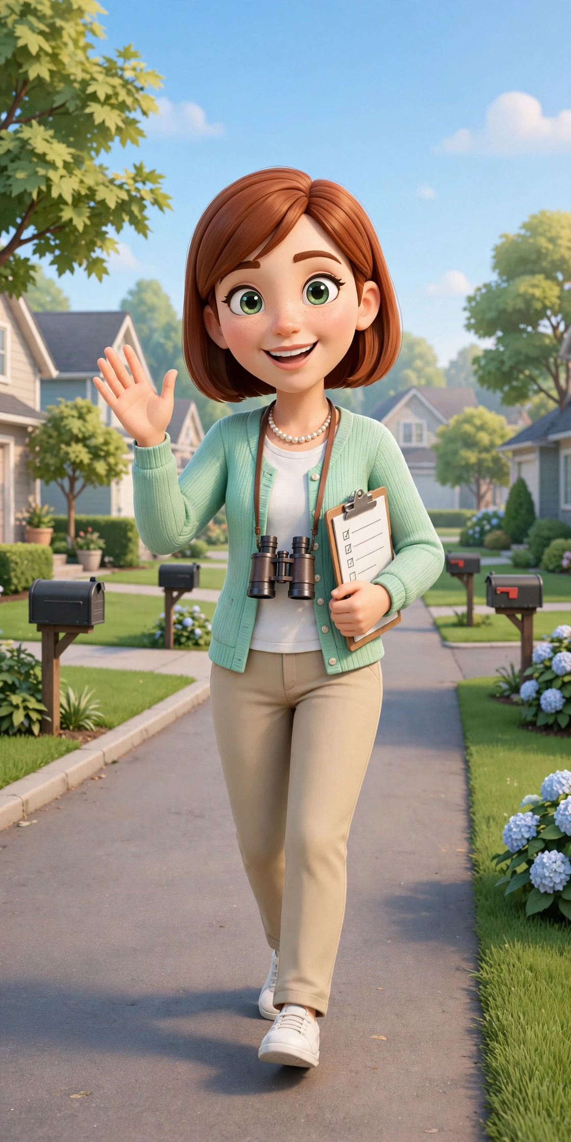 AI-generated portrait/scene of the fictional Vizlings character Beverly Picket (scene). AI-generated dramatization art.