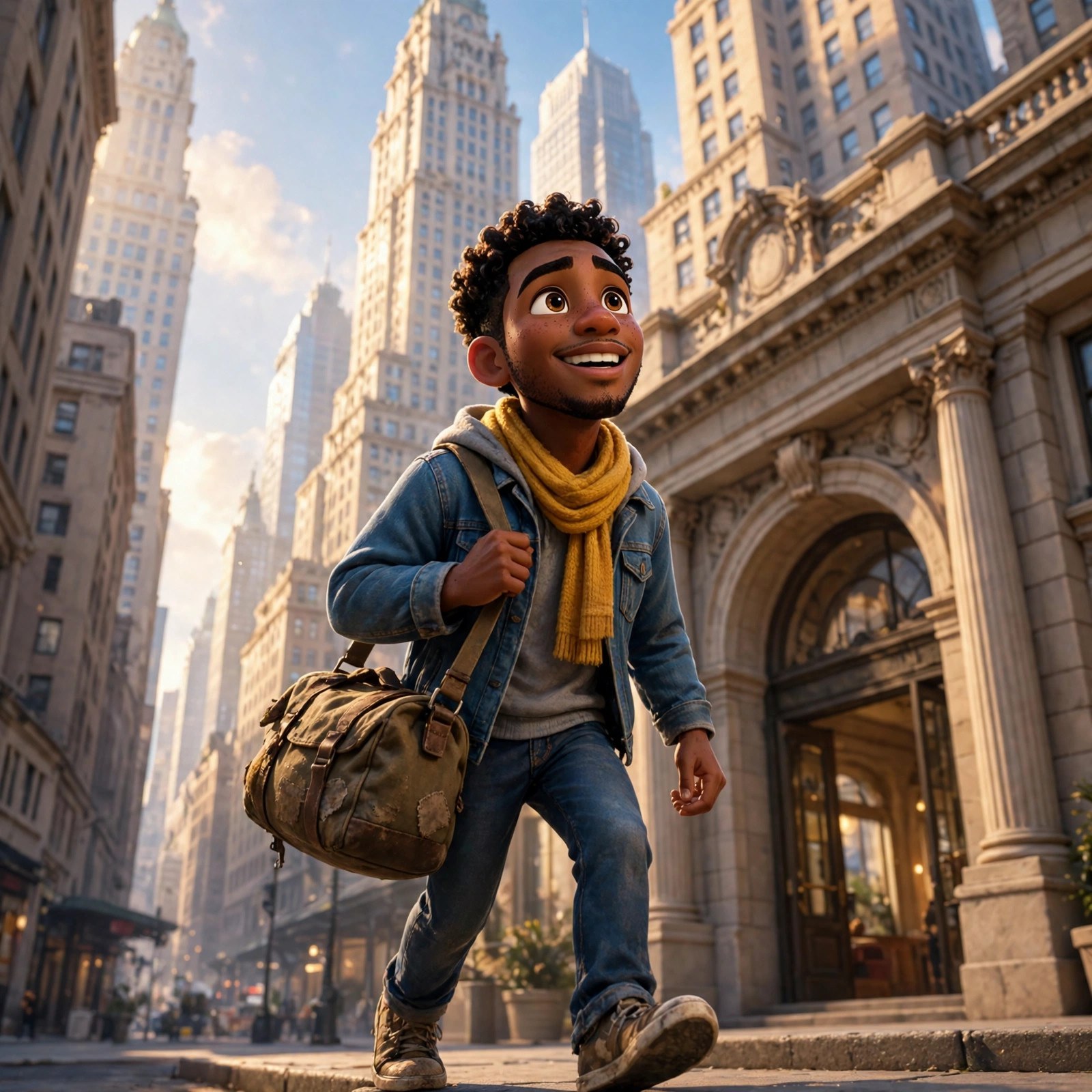 Blaise Hudson character art: Arrival day.