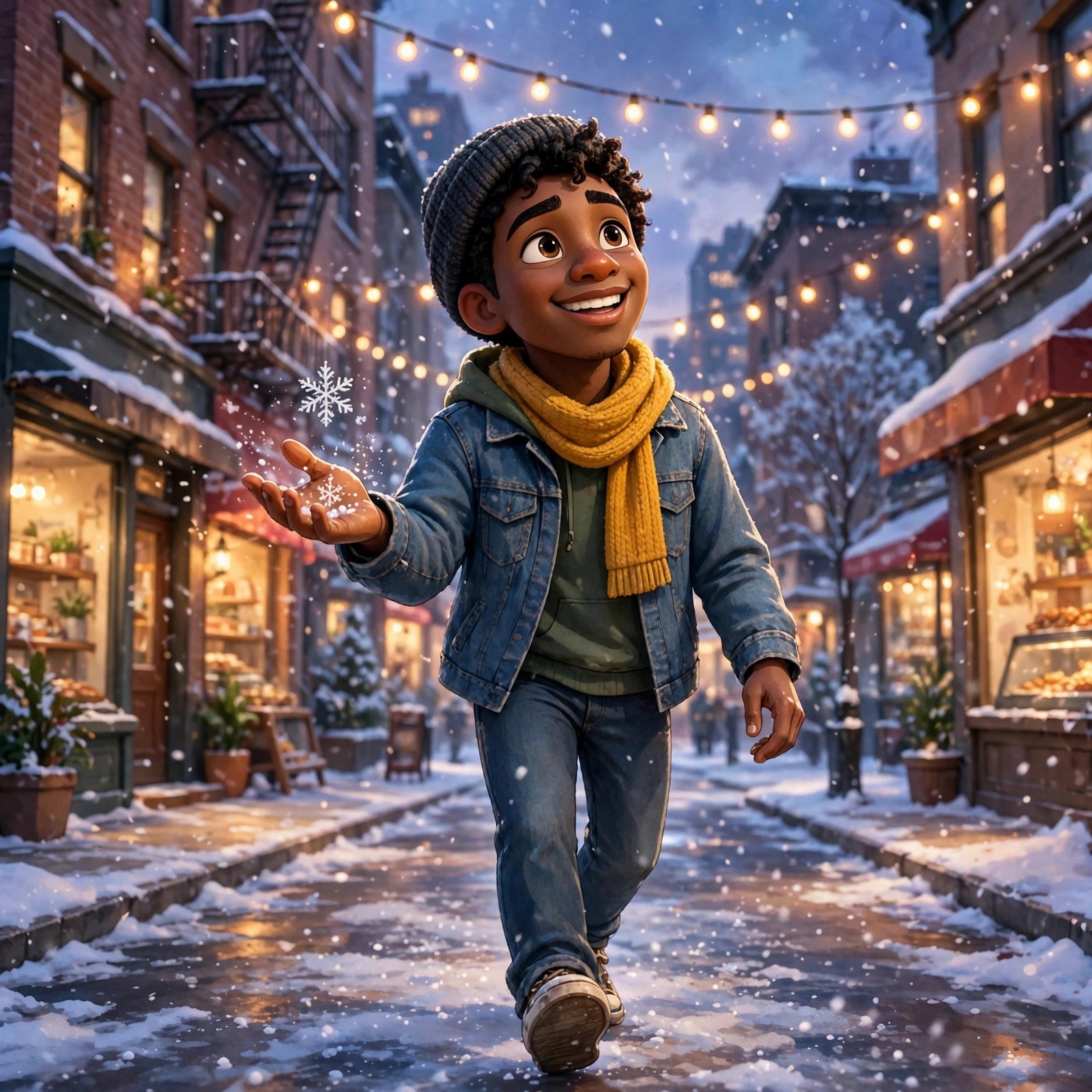 Blaise Hudson character art: First snow, second chances.