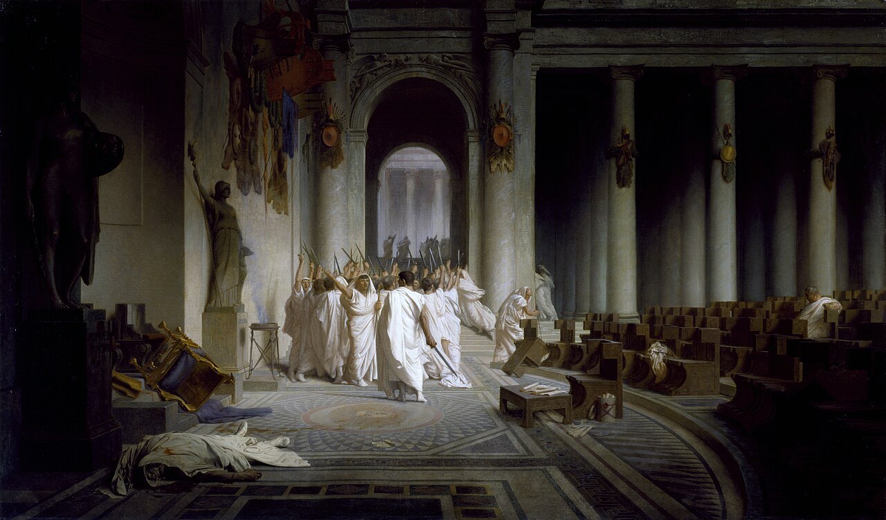 Jean-Léon Gérôme's 1867 painting The Death of Caesar