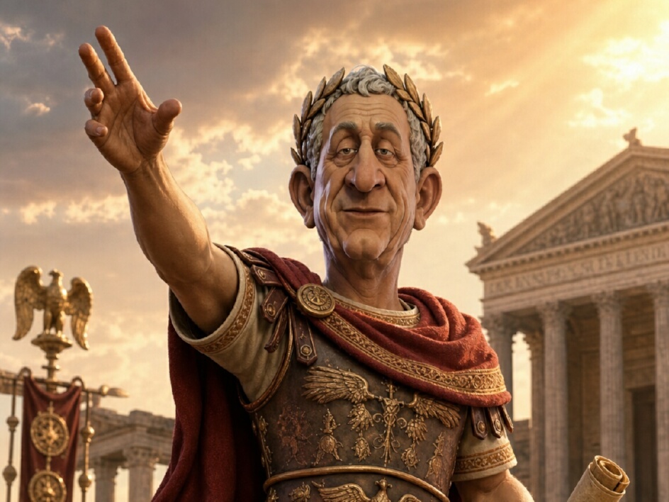 Owner-supplied banner art for the stream's animated Caesar character, from the Vizlings app