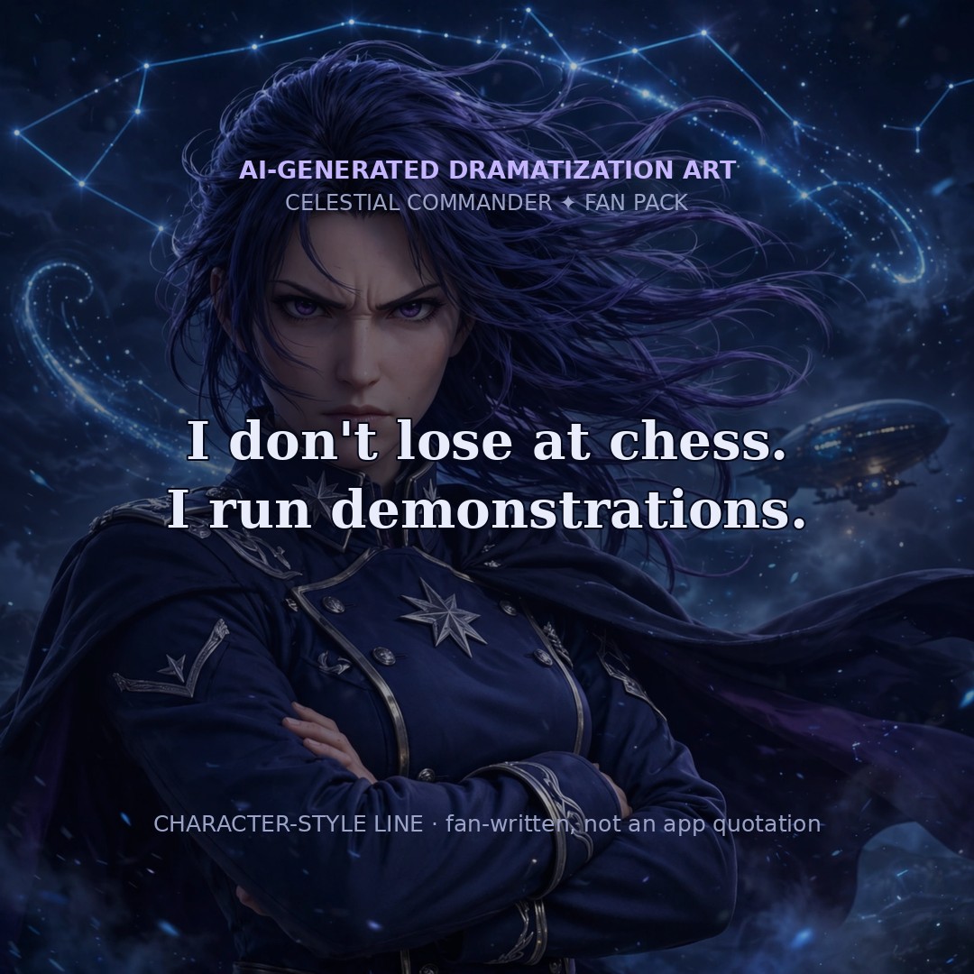 Social card: I don't lose at chess. I run demonstrations.