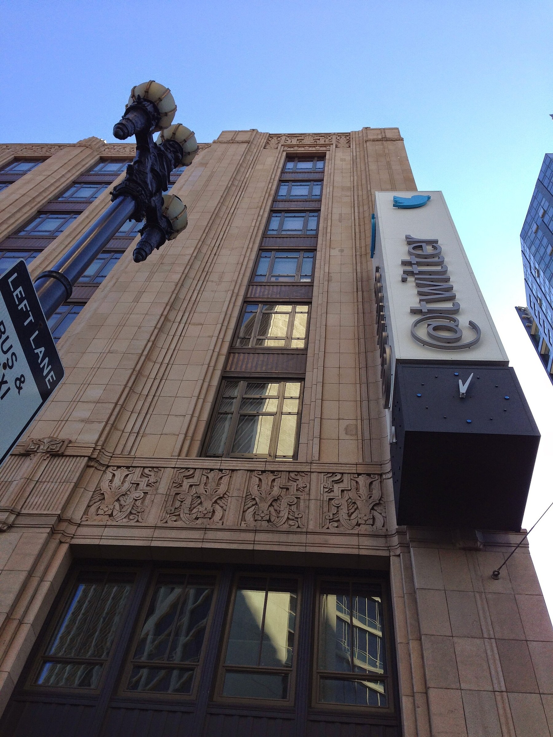 The Twitter headquarters sign, San Francisco