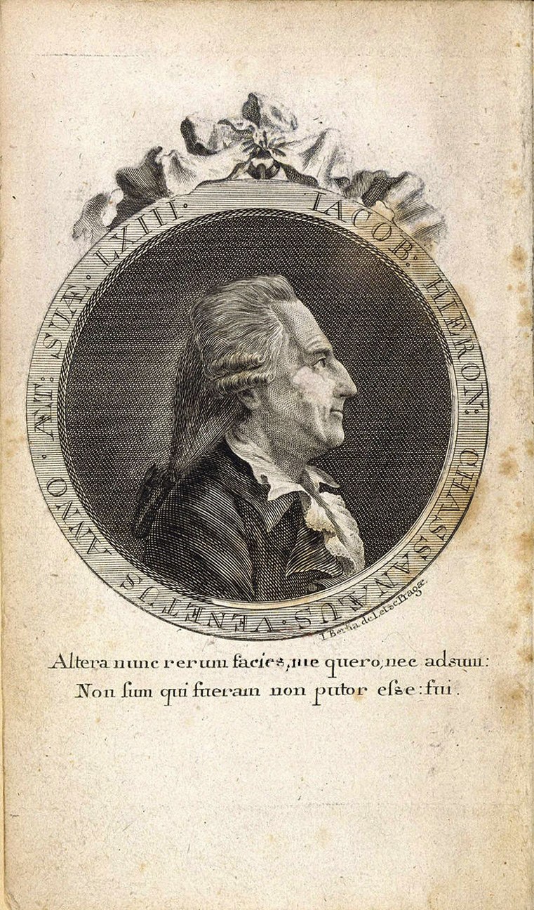 Johann Berka's 1788 engraving of Giacomo Casanova, drawn from life