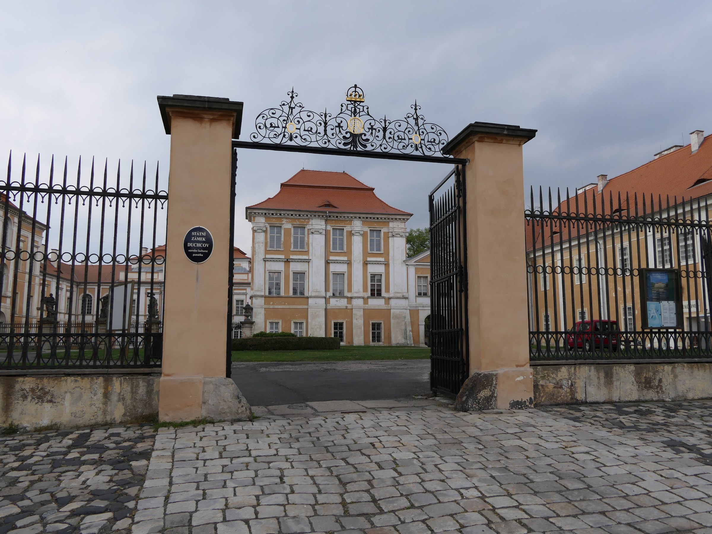 Present-day photograph of Duchcov Castle (Dux) in Bohemia