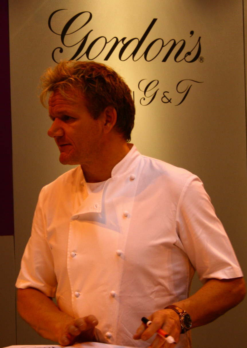 Chef Gordon Ramsay at a public appearance, photographed by jo-marshall