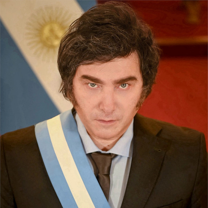 Official portrait photograph of Javier Milei as President of Argentina