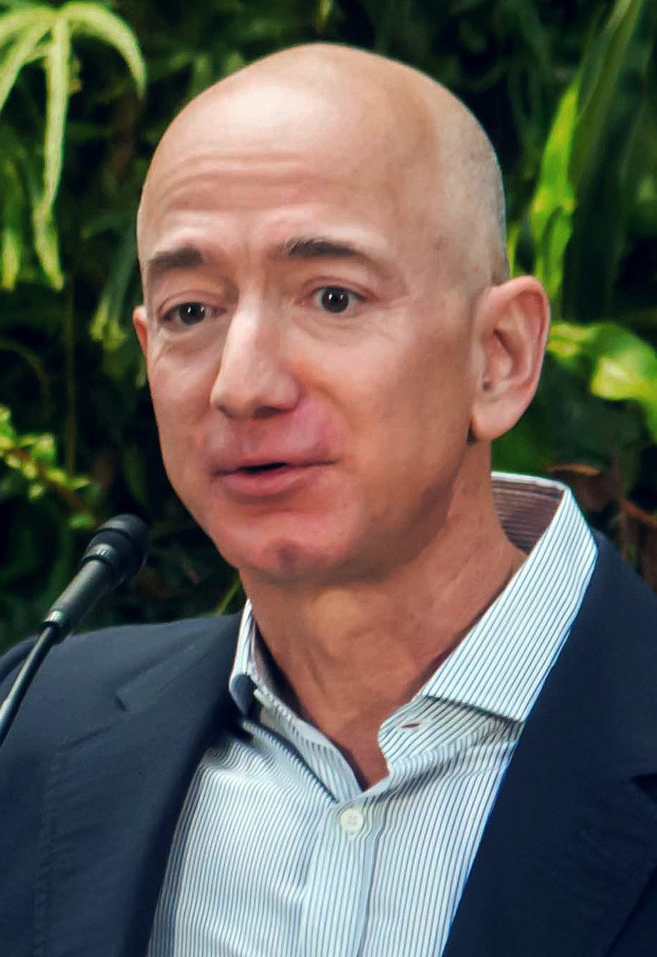 Jeff Bezos at the Amazon Spheres grand opening in Seattle, 2018