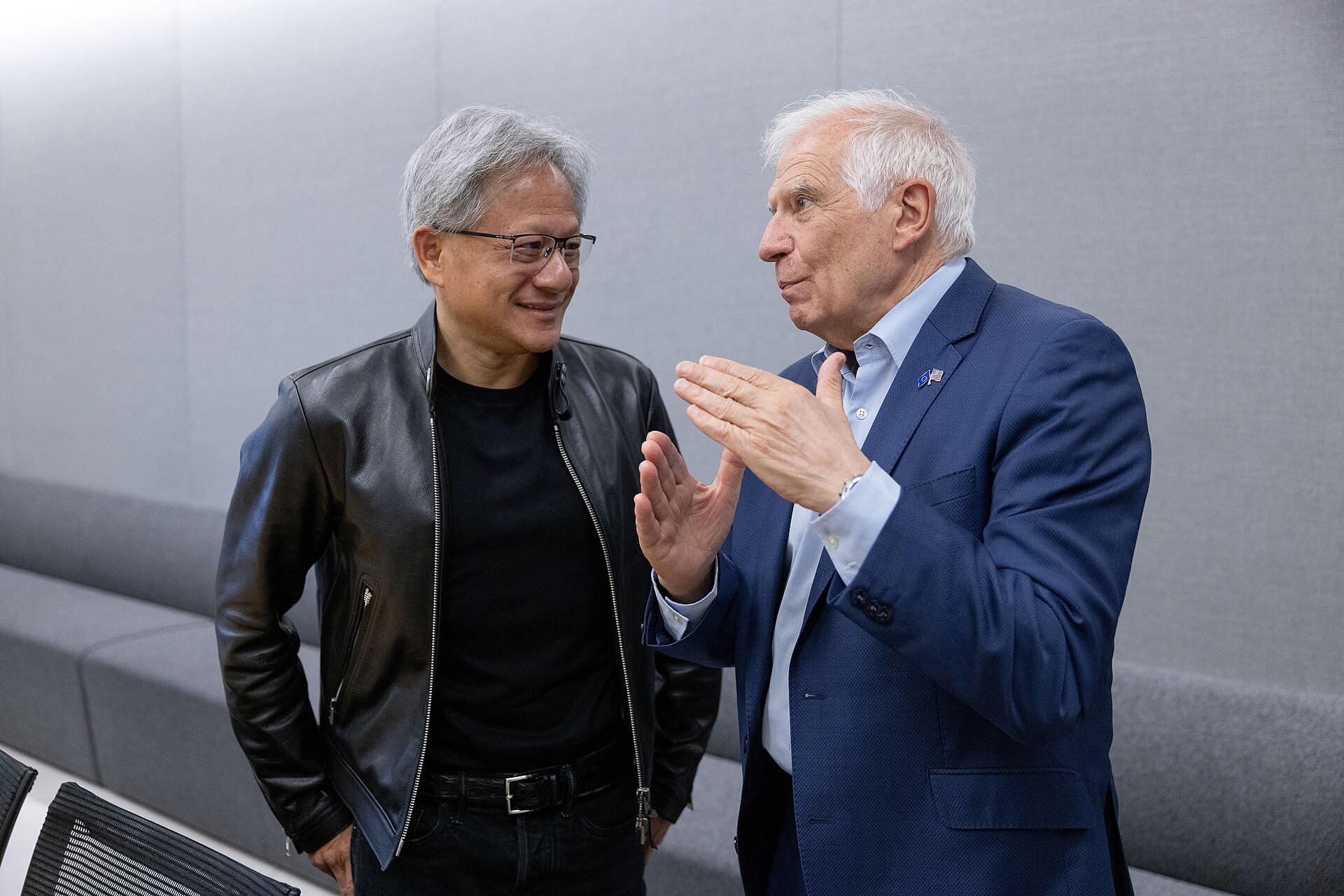 Jensen Huang with EU foreign-policy chief Josep Borrell, 2024