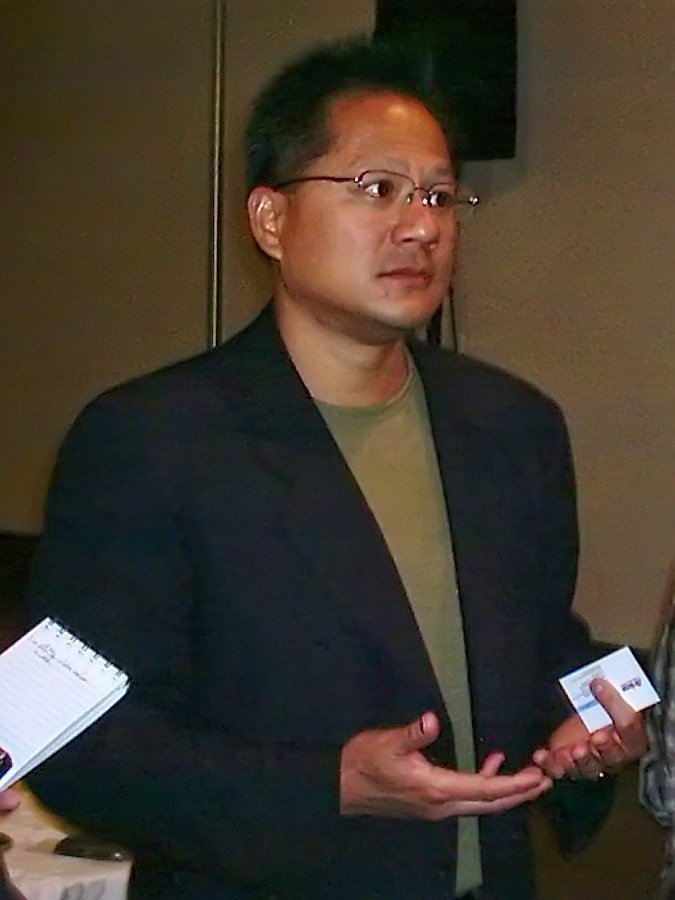 A younger Jensen Huang at an NVIDIA media event, circa 2007