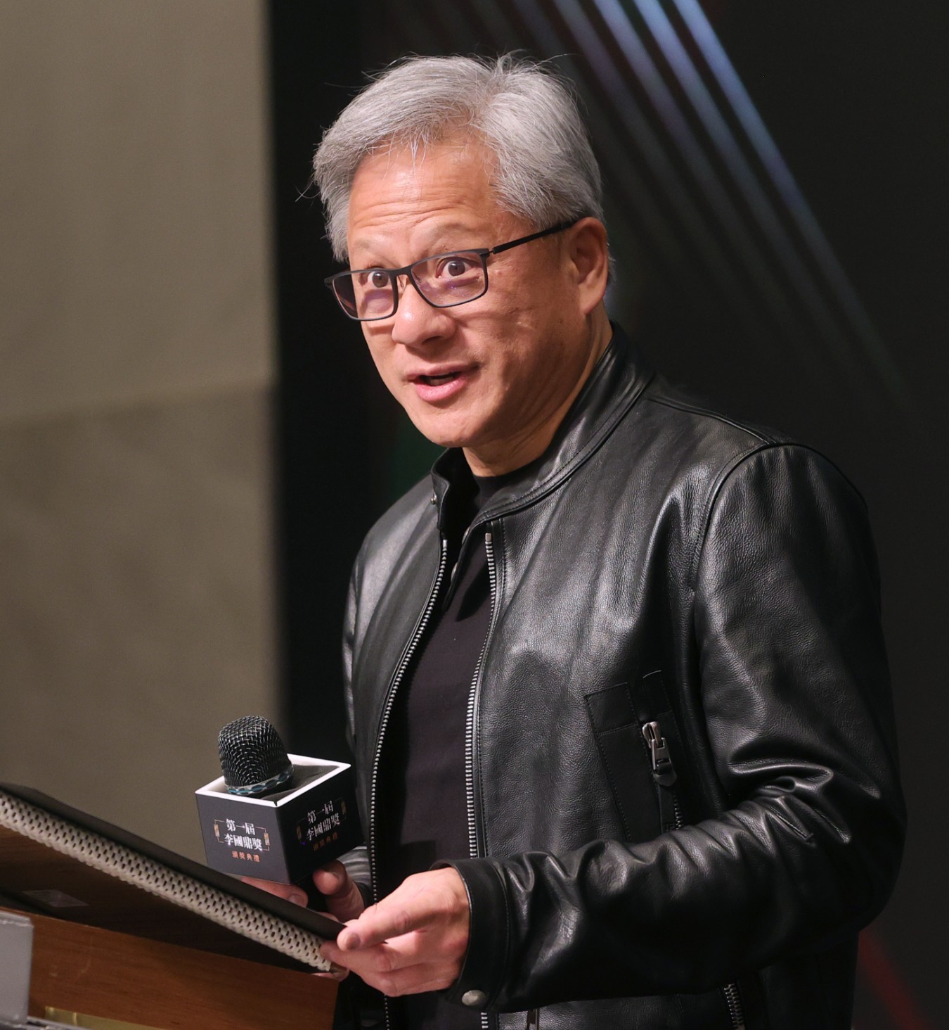 Jensen Huang during a Taiwan visit, 2023