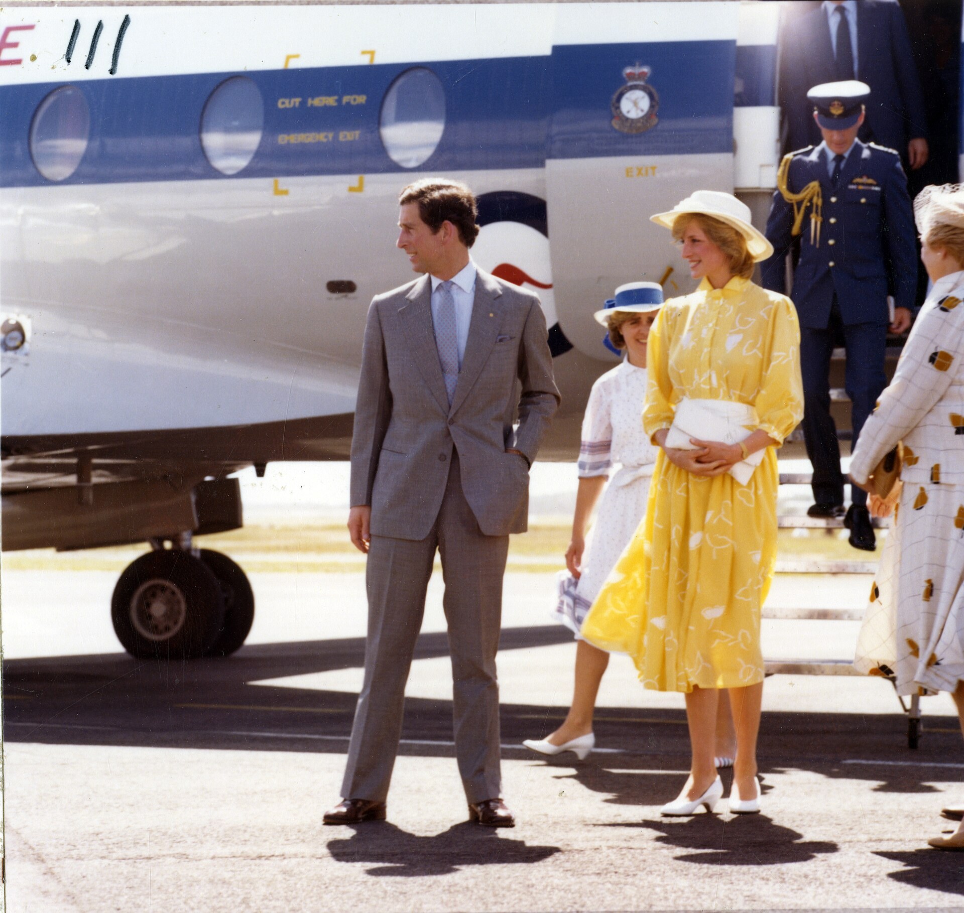 Prince Charles and Diana, Princess of Wales, on the royal visit to Queensland, 1983
