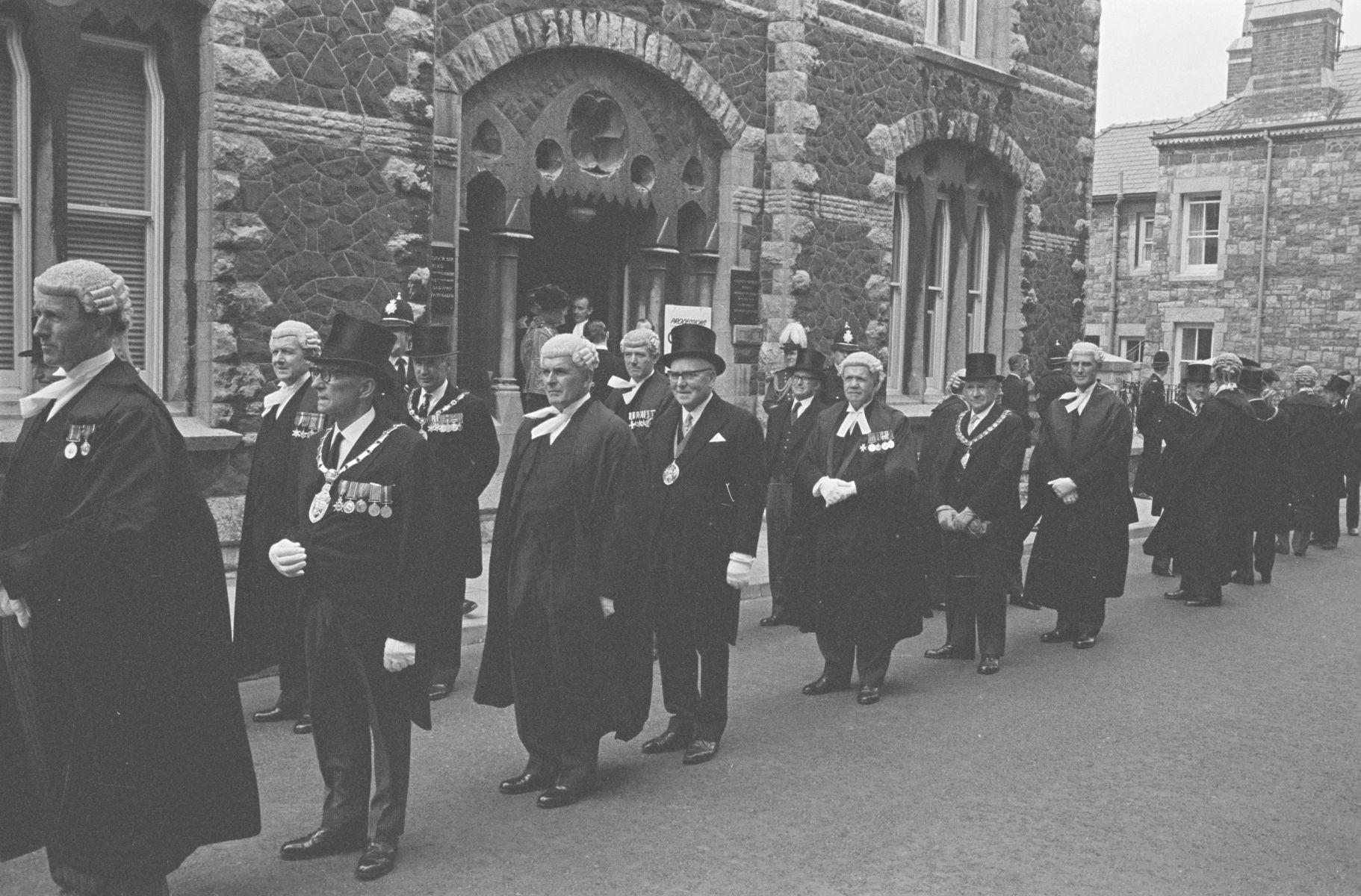 The investiture of Prince Charles as Prince of Wales at Caernarfon Castle, 1 July 1969