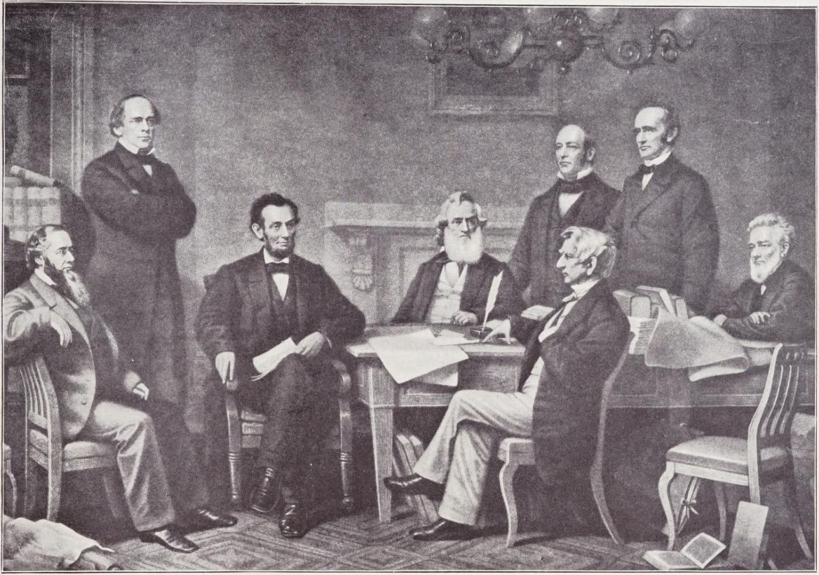 Francis Bicknell Carpenter's 1864 painting 'First Reading of the Emancipation Proclamation of President Lincoln'