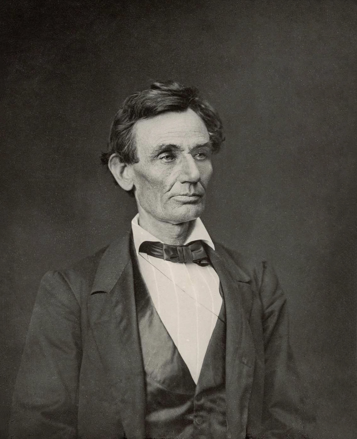 Abraham Lincoln, June 3, 1860, Springfield, Illinois — beardless campaign-era portrait by Alexander Hesler