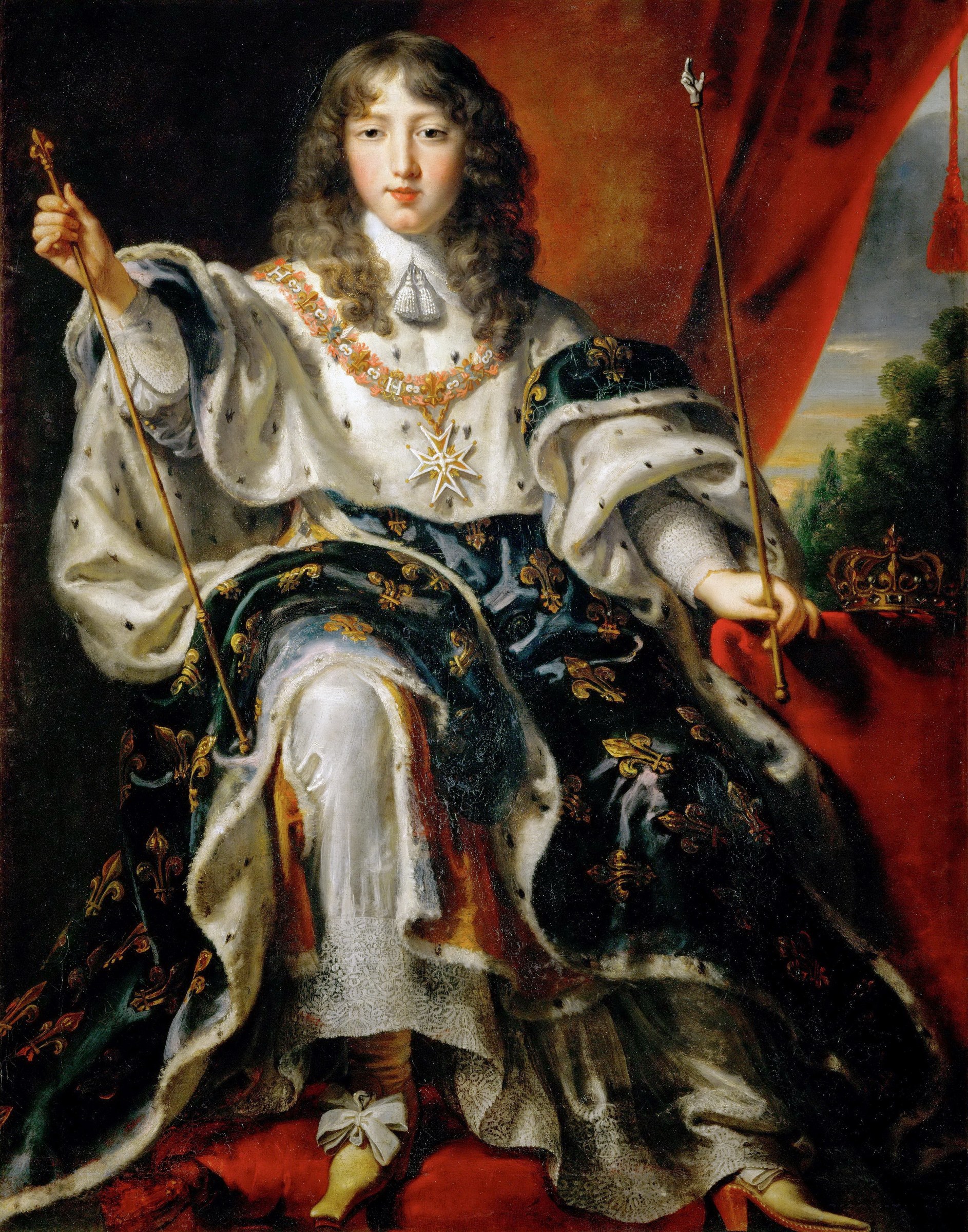 The young Louis XIV in armor, portrait by Justus van Egmont, 1654
