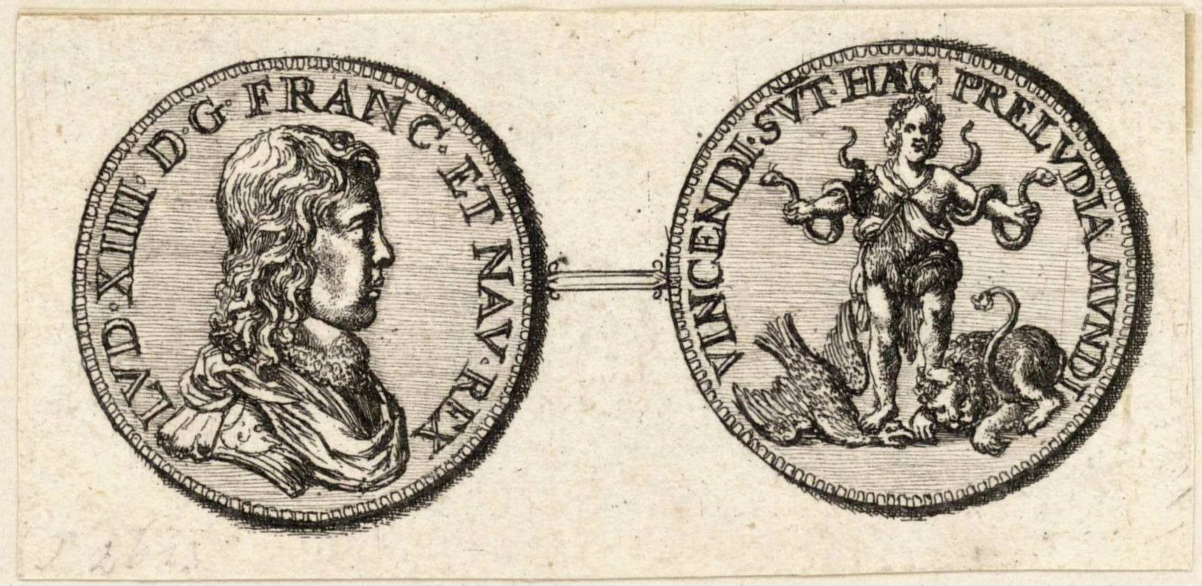 Wenceslas Hollar's engraving of a medal of Louis XIV