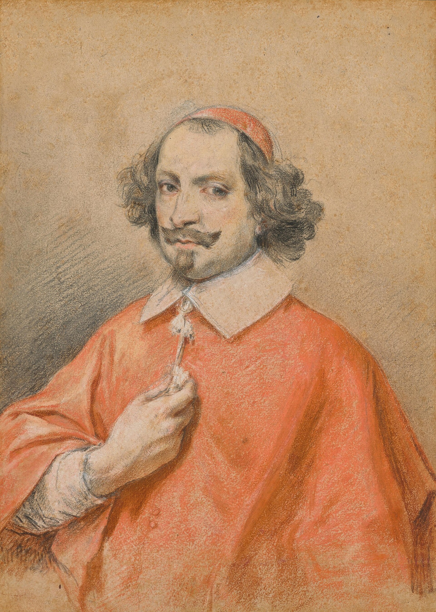 Portrait of Cardinal Jules Mazarin by Simon Vouet