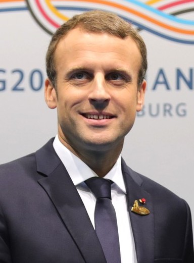 Portrait photograph of Emmanuel Macron, July 2017