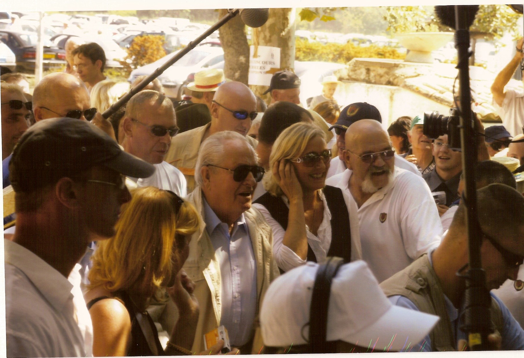Photograph of Jean-Marie Le Pen with his young daughter Marine in Provence