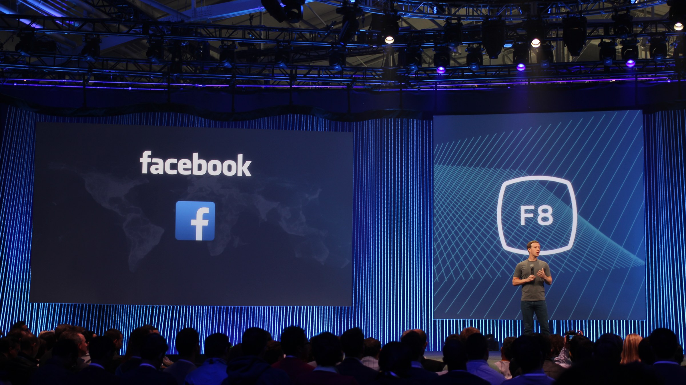 Mark Zuckerberg speaking at F8, 2015