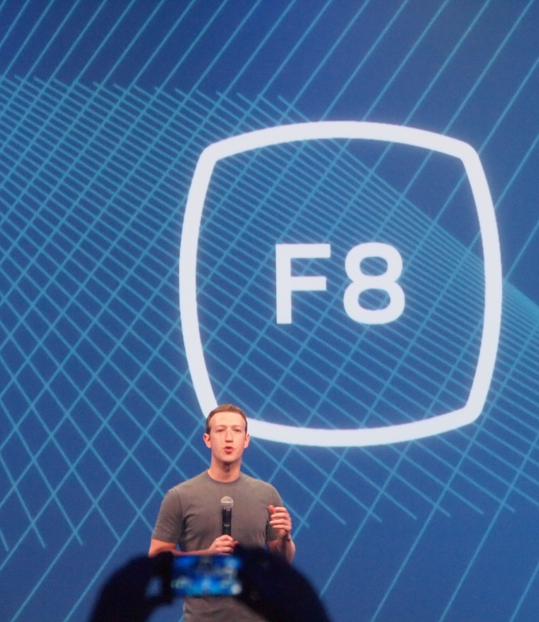 Mark Zuckerberg at Facebook's F8 conference