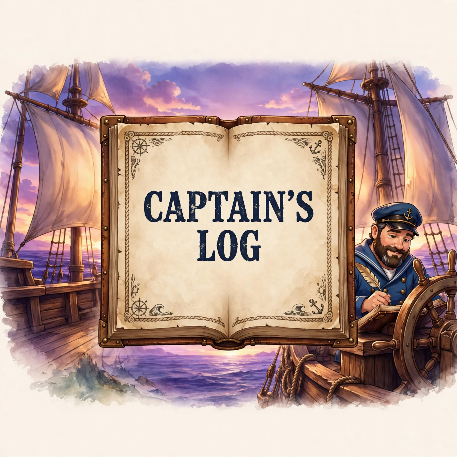 AI-generated dramatization art, social image: CAPTAIN’S LOG