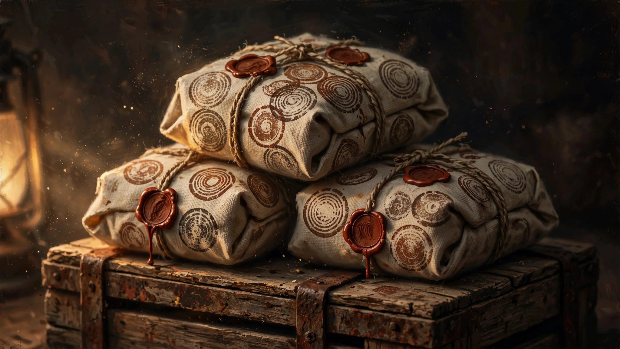 AI-generated illustration of stamped parcels
