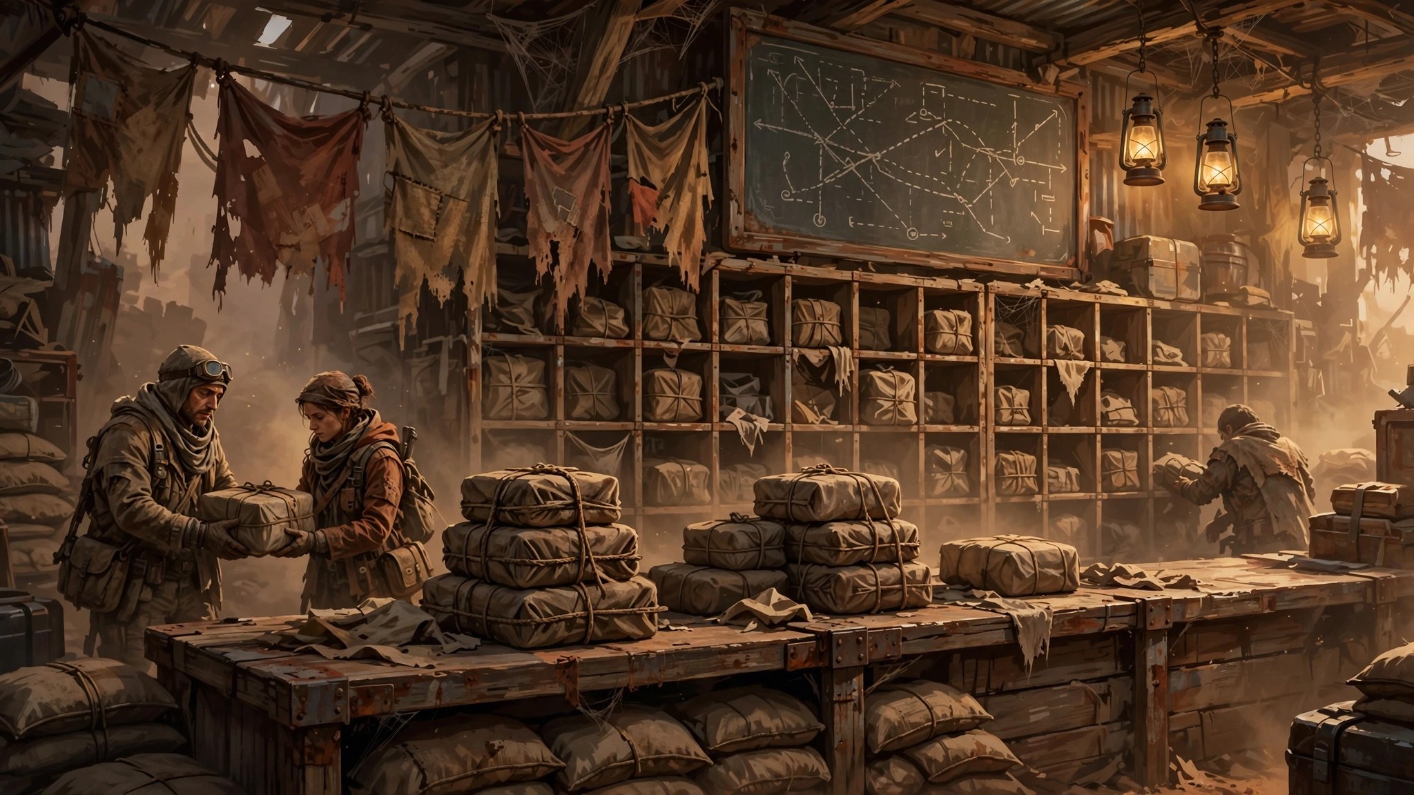 AI-generated illustration of the Relay parcel hall