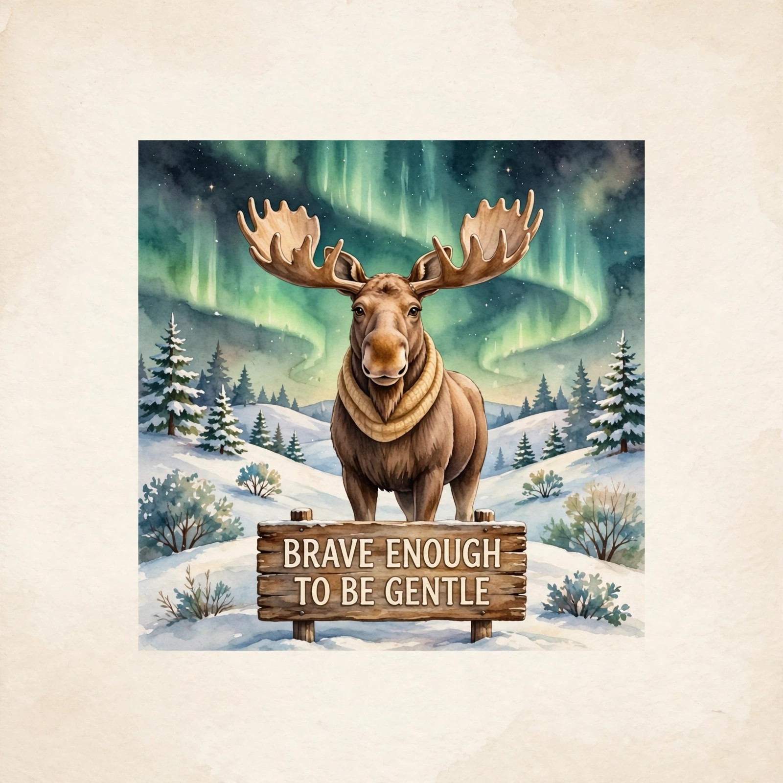 moose social image: BRAVE ENOUGH TO BE GENTLE