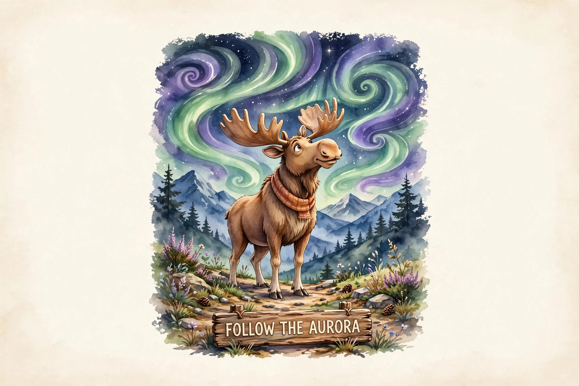 moose social image: FOLLOW THE AURORA