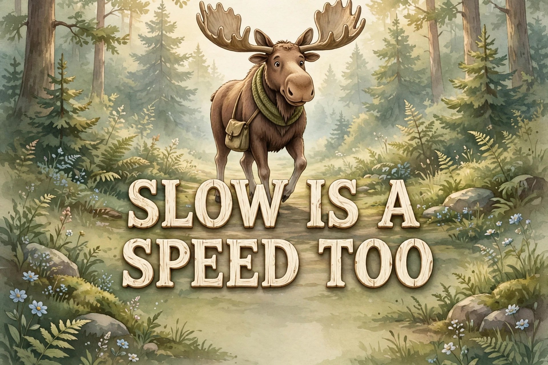 moose social image: SLOW IS A SPEED TOO