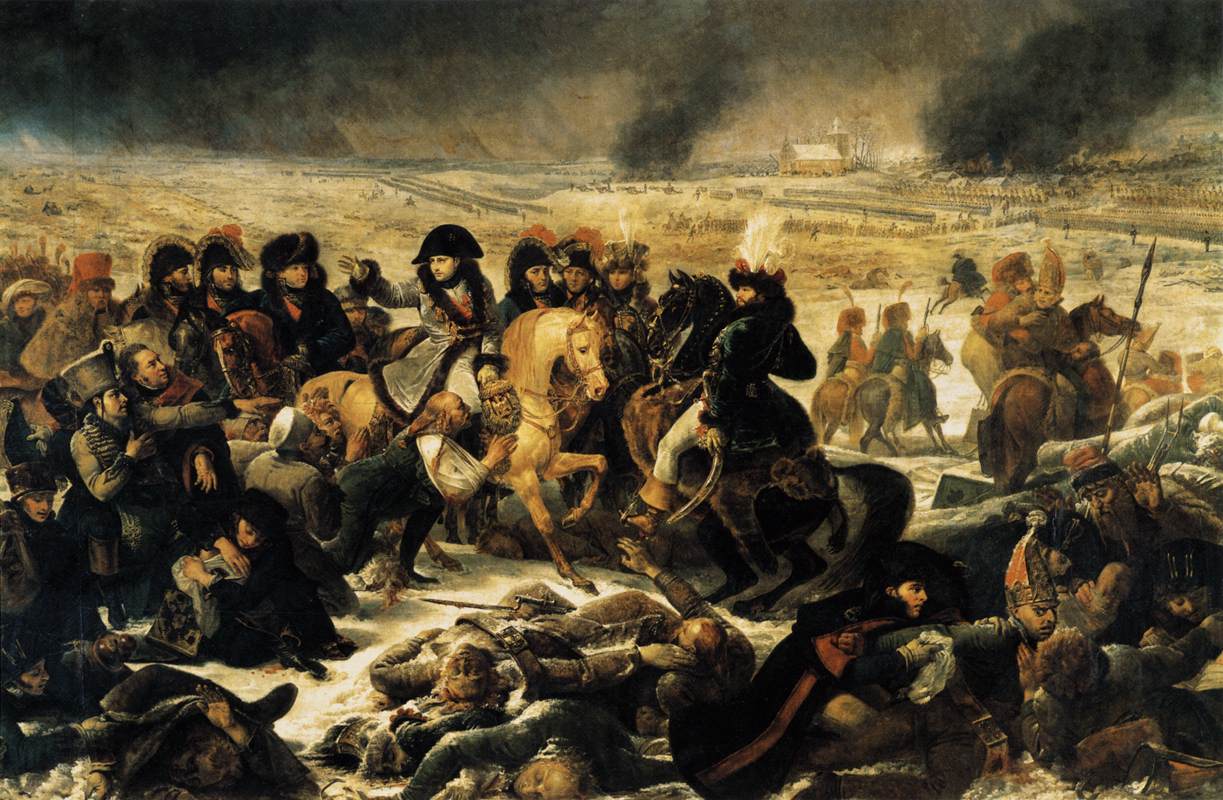 Antoine-Jean Gros's painting Napoleon on the Battlefield of Eylau, 1808: Napoleon on horseback amid the dead after the battle