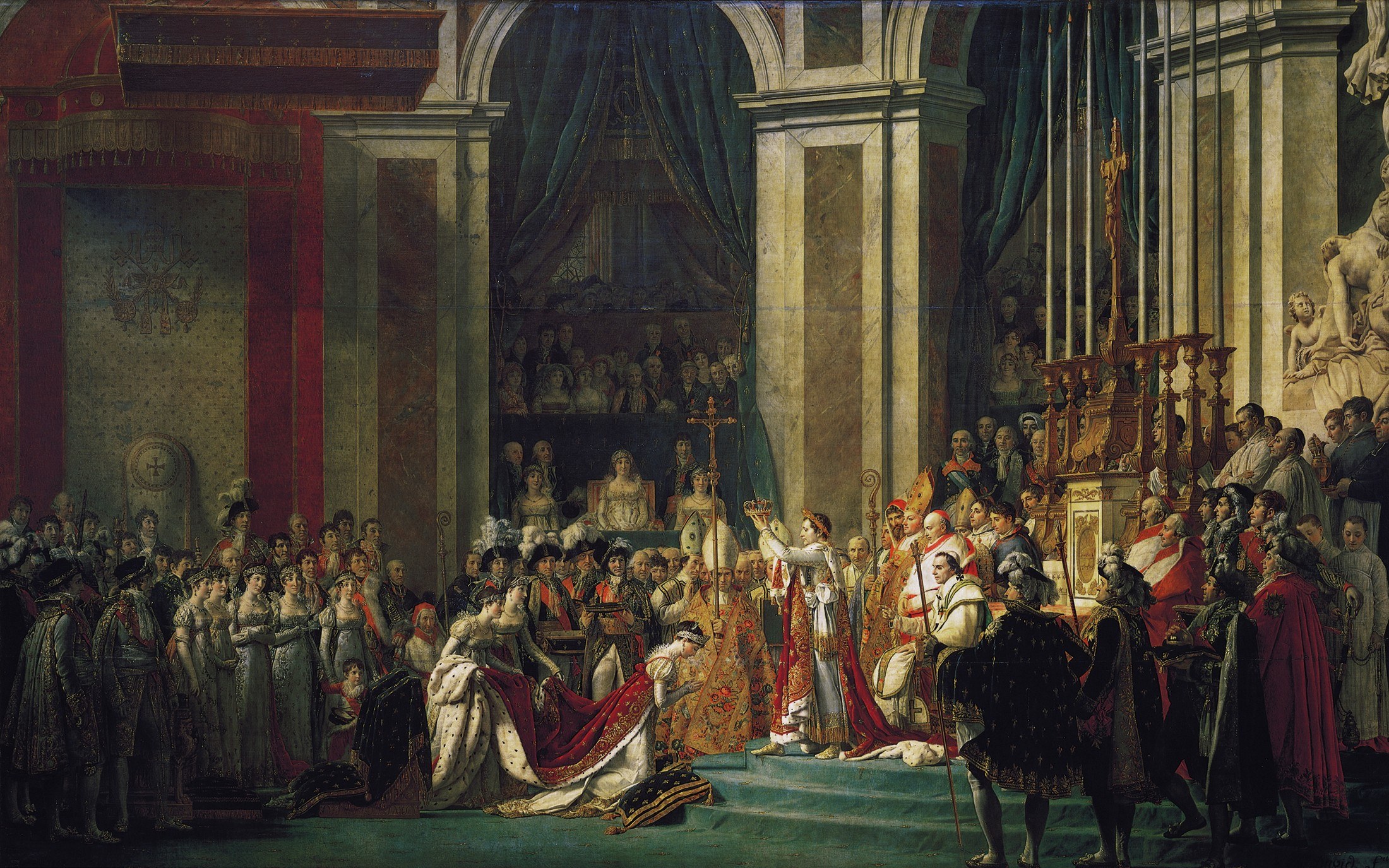 Jacques-Louis David's painting The Coronation of Napoleon: the vast ceremony in Notre-Dame on 2 December 1804