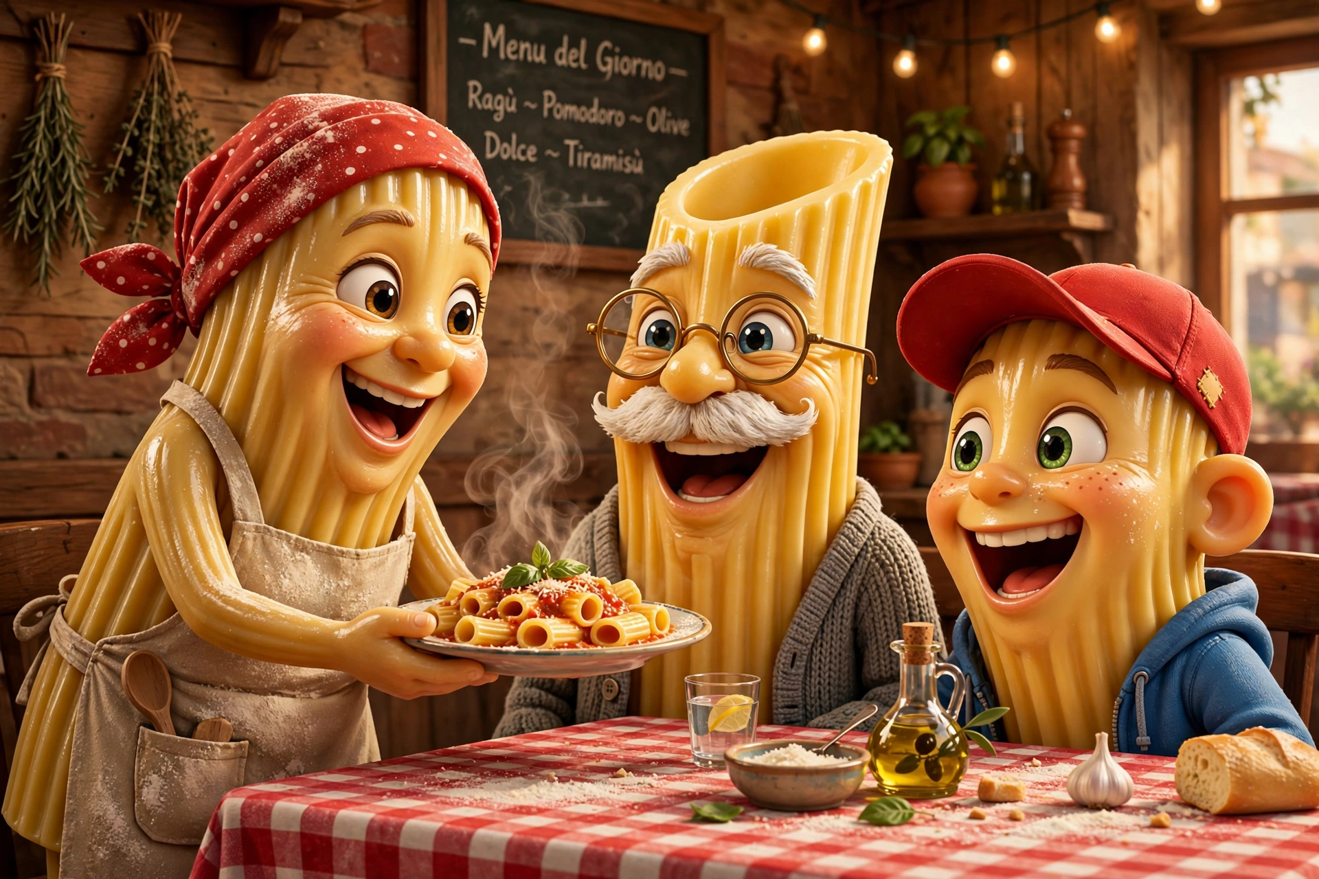 AI-generated dramatization: Nonna with her regulars