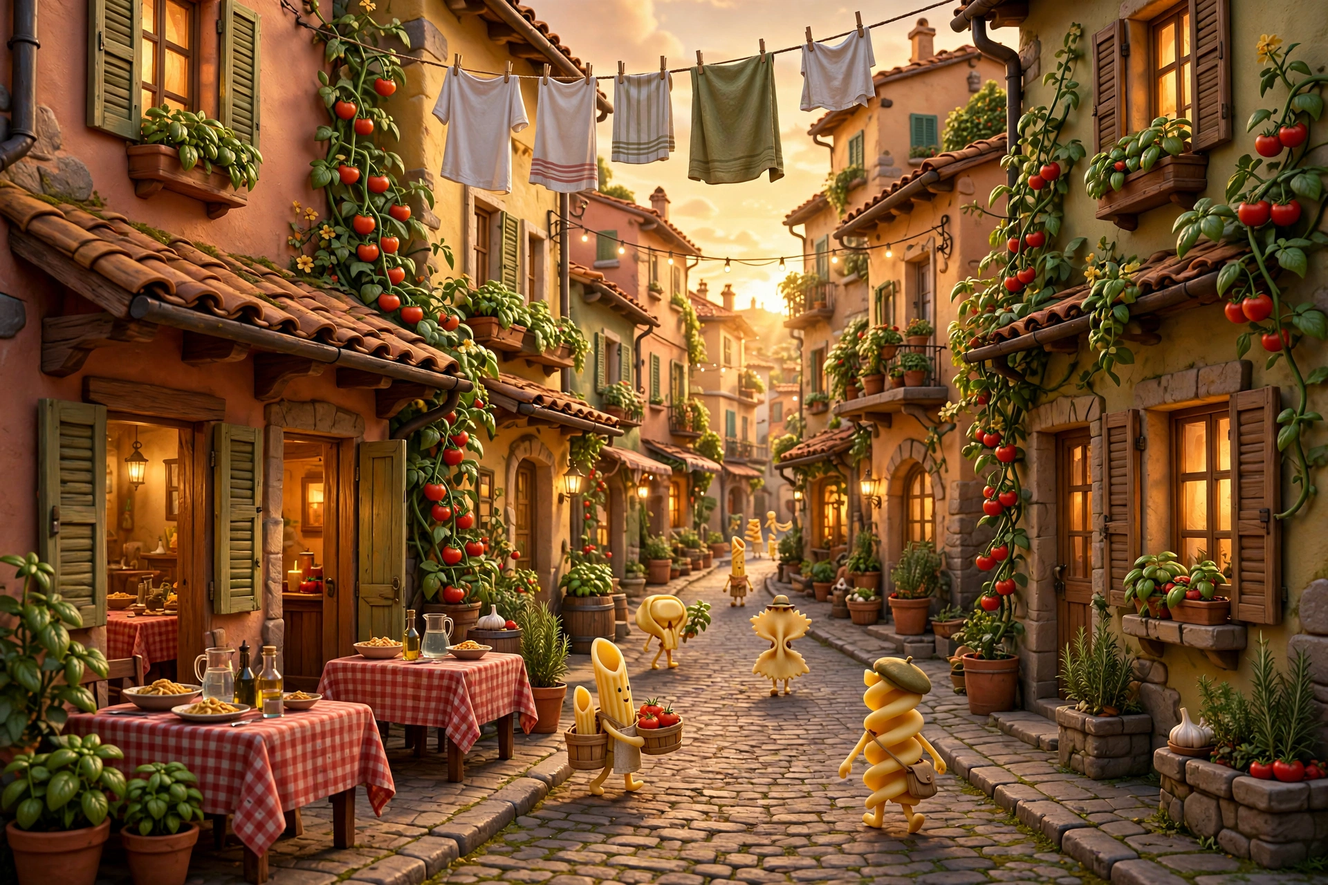 AI-generated dramatization: old Little Italy