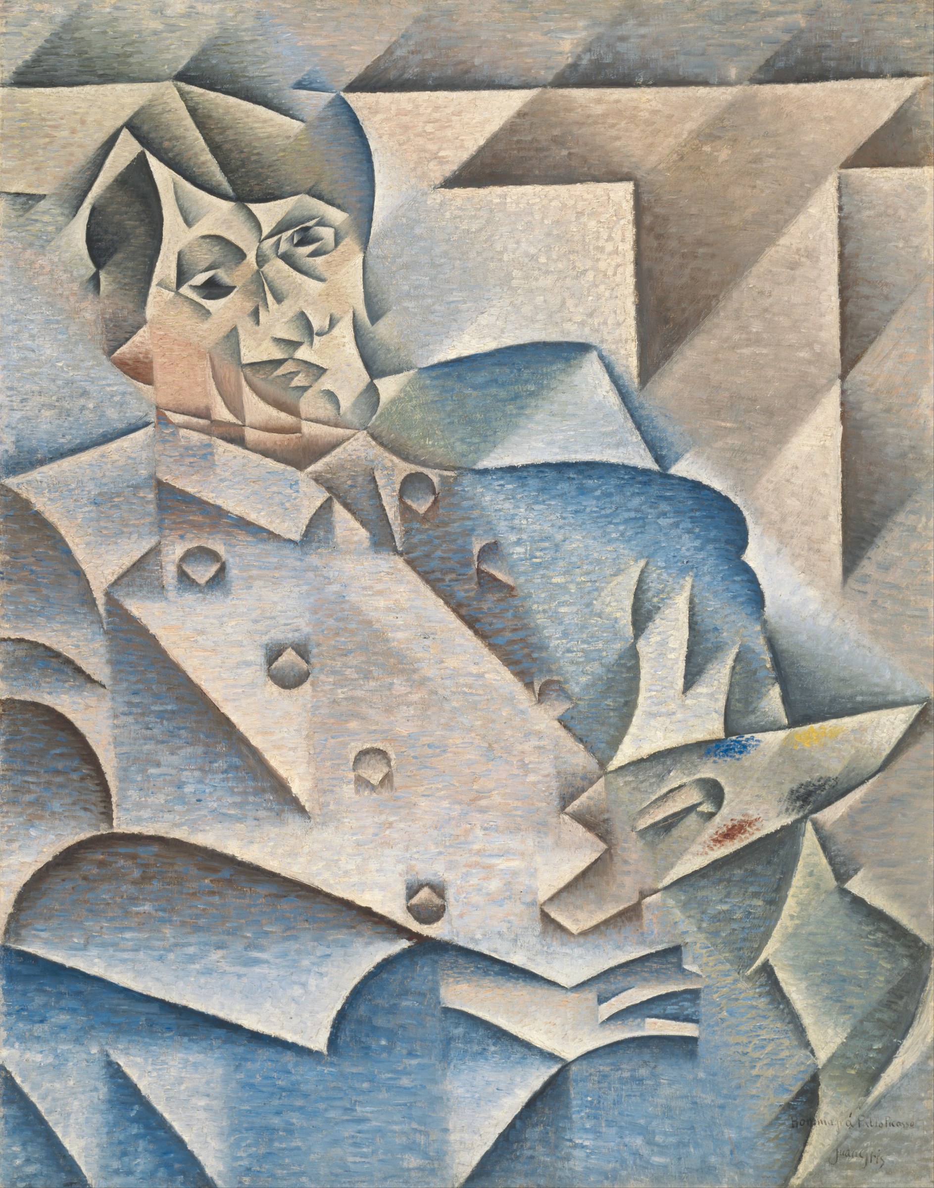 Portrait of Pablo Picasso by Juan Gris, 1912 — a cubist portrait by his fellow cubist