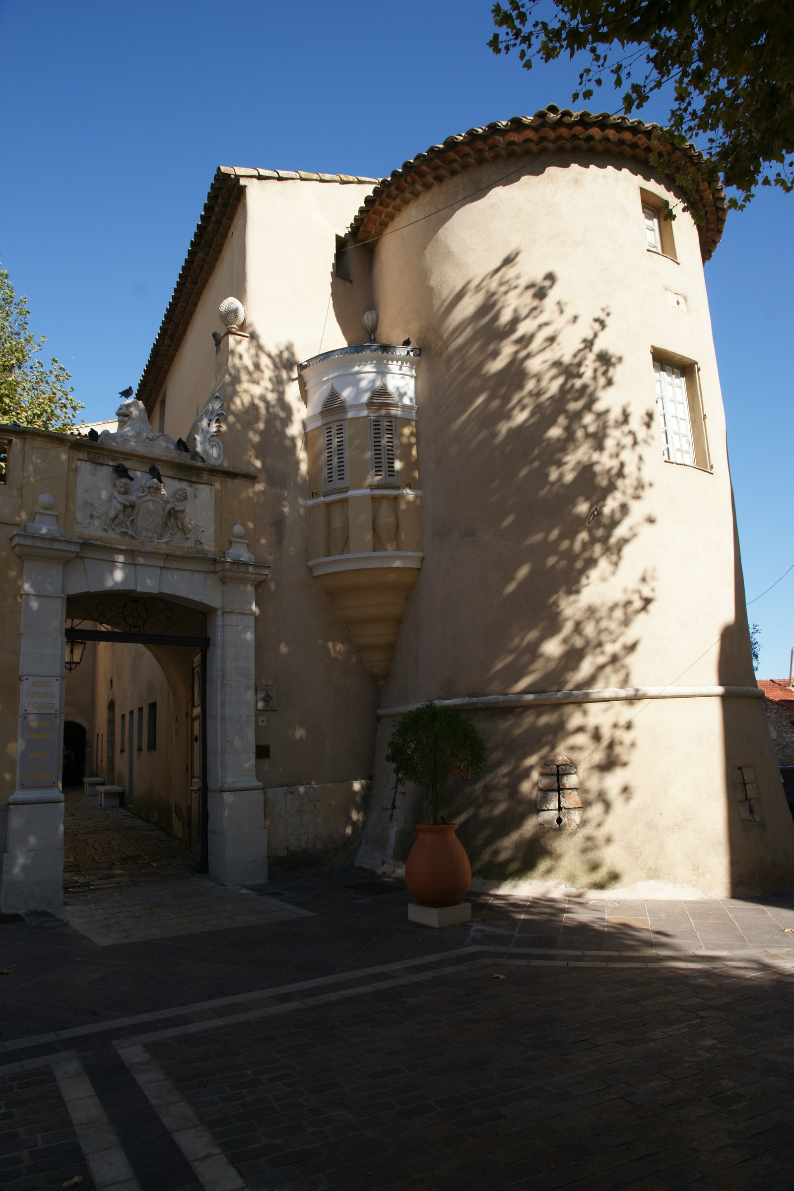 Entrance of the Picasso museum in Vallauris, France, the town where he made ceramics