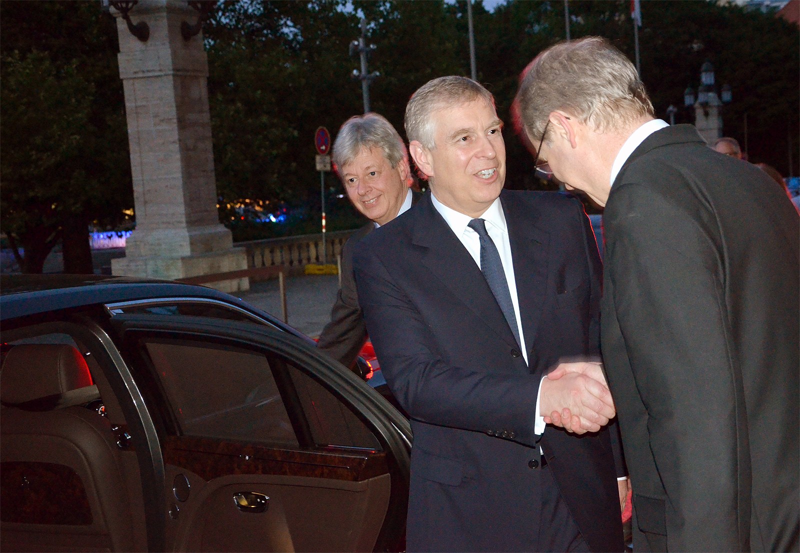 Prince Andrew on a public engagement in Hanover, Germany, June 2014