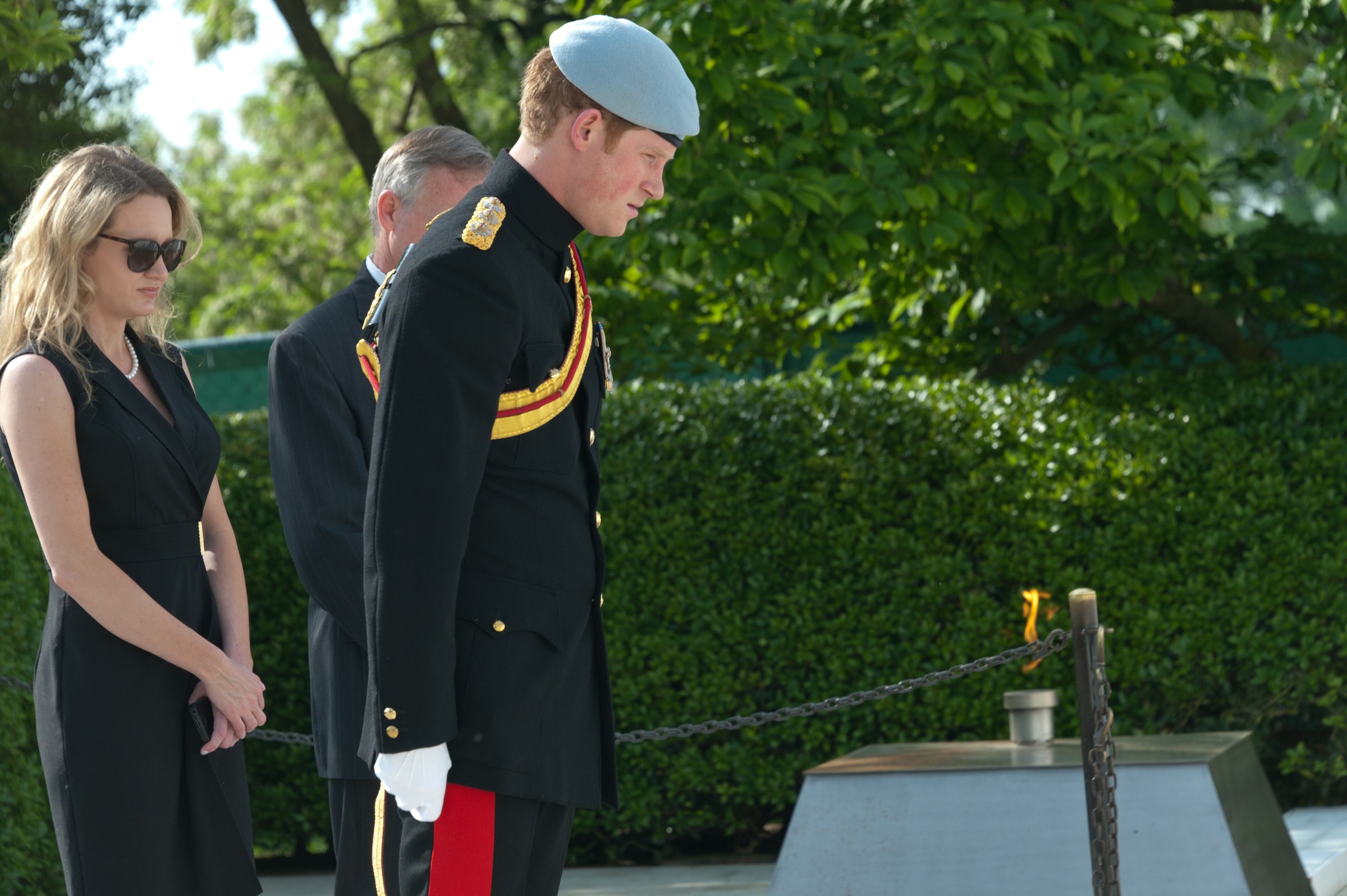 Prince Harry at President John F. Kennedy's grave site, Arlington National Cemetery, 2013