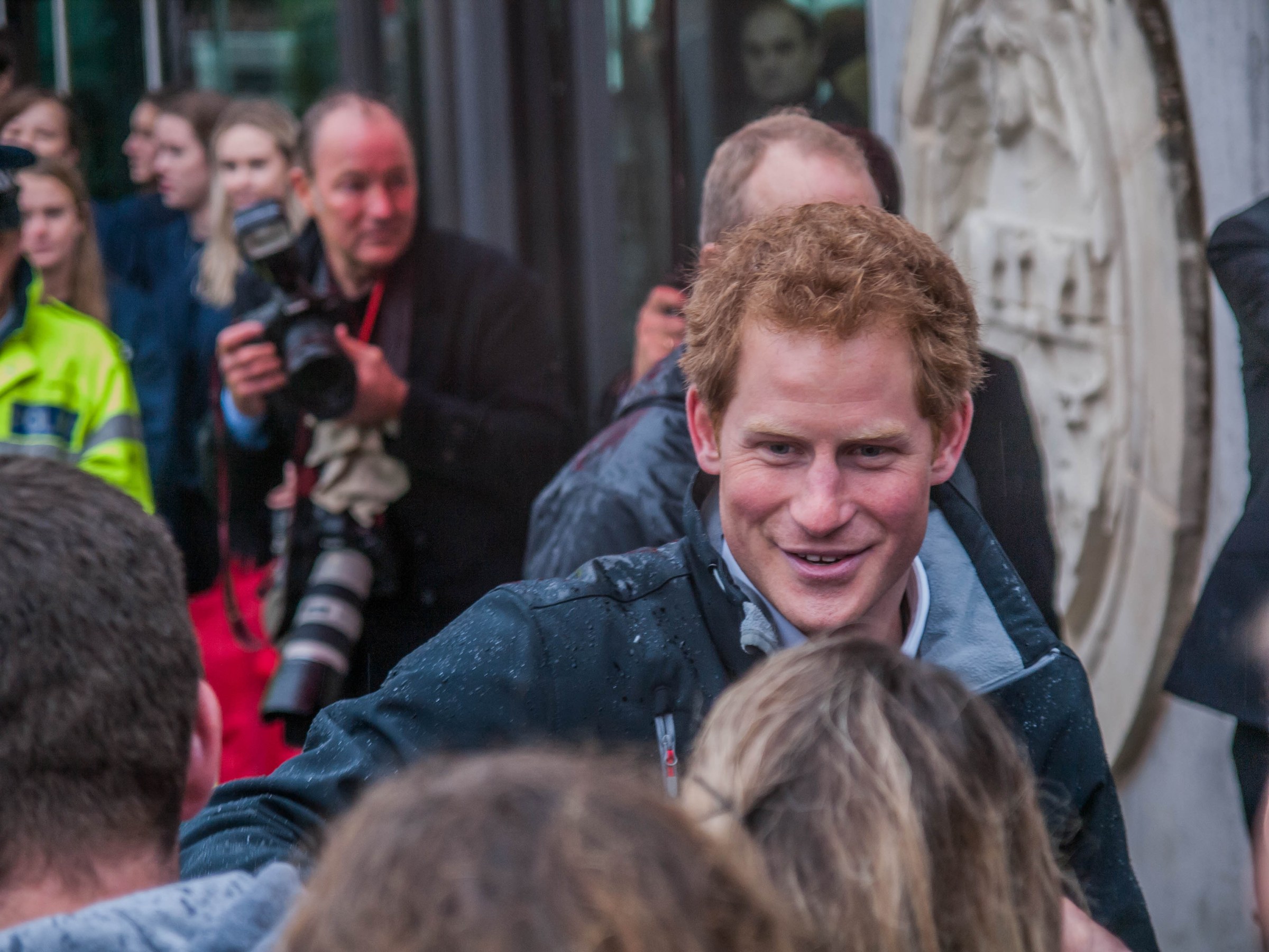 Prince Harry visiting the University of Canterbury, 12 May 2015