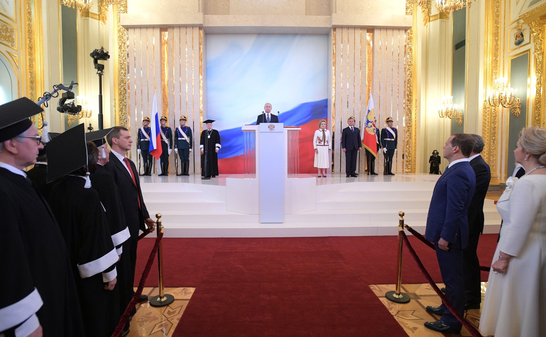 Photograph of Vladimir Putin at his inauguration ceremony, Moscow, 7 May 2018