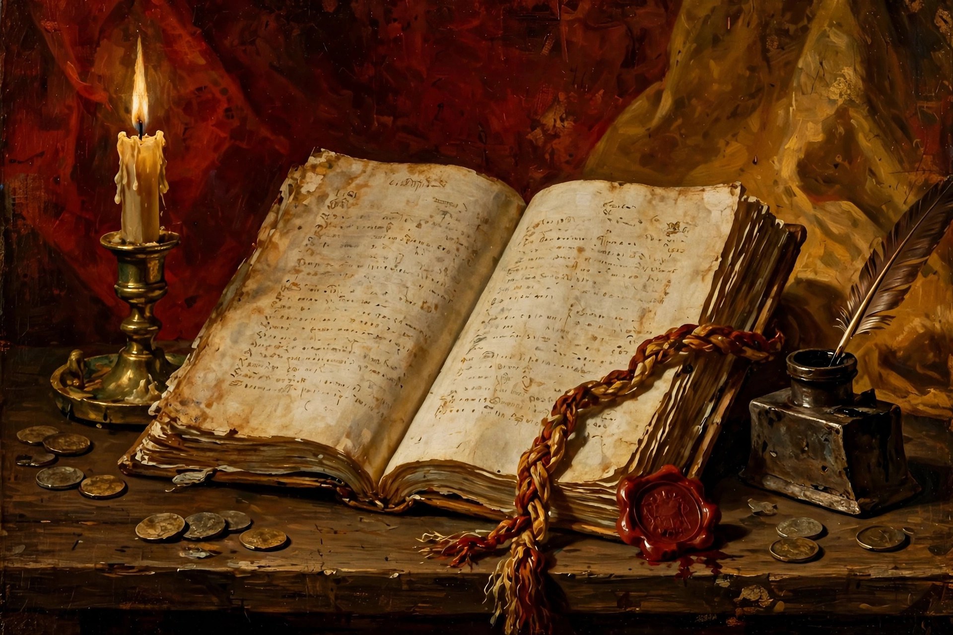 Manuscript pages and a quill — the sources behind this site