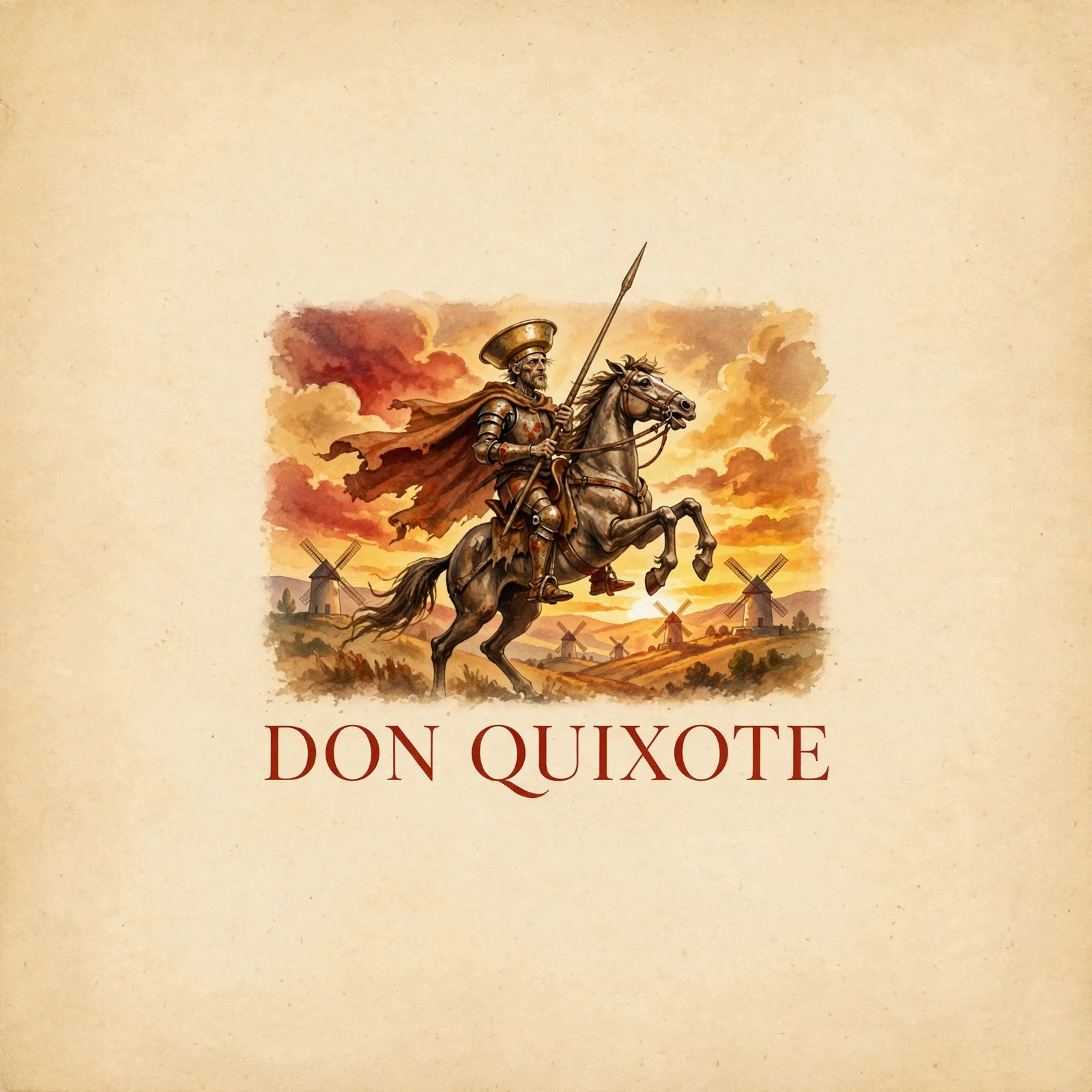 Character title card portrait of Don Quixote