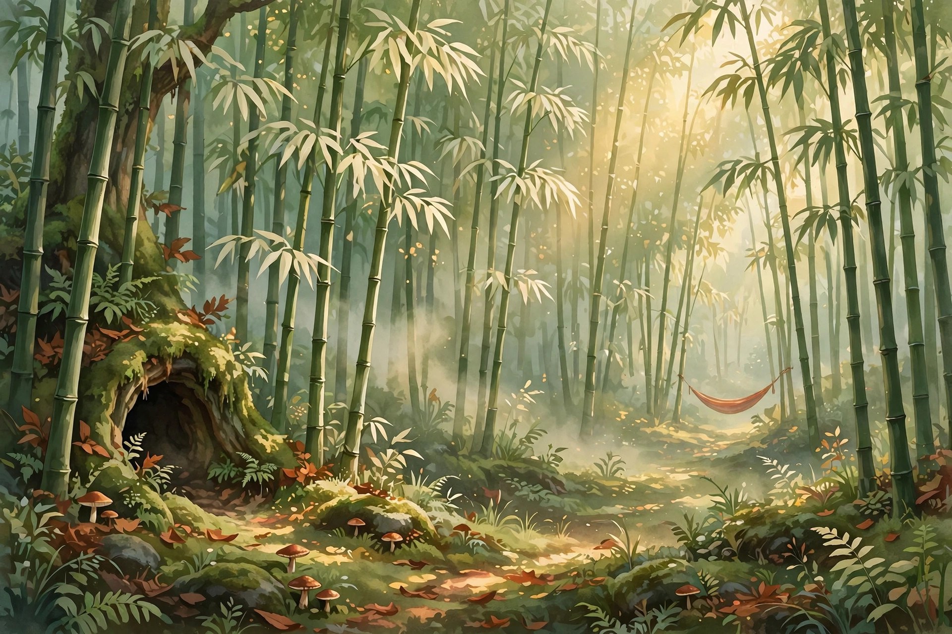 wide bamboo grove landscape