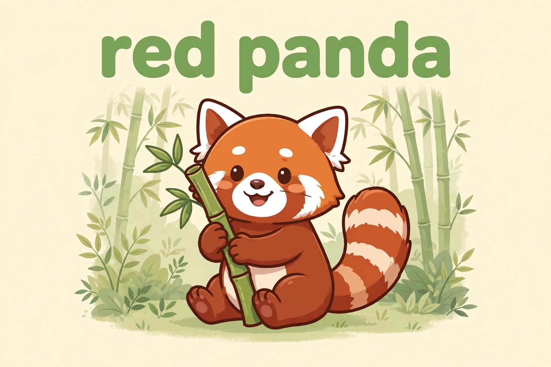 red panda poster with text