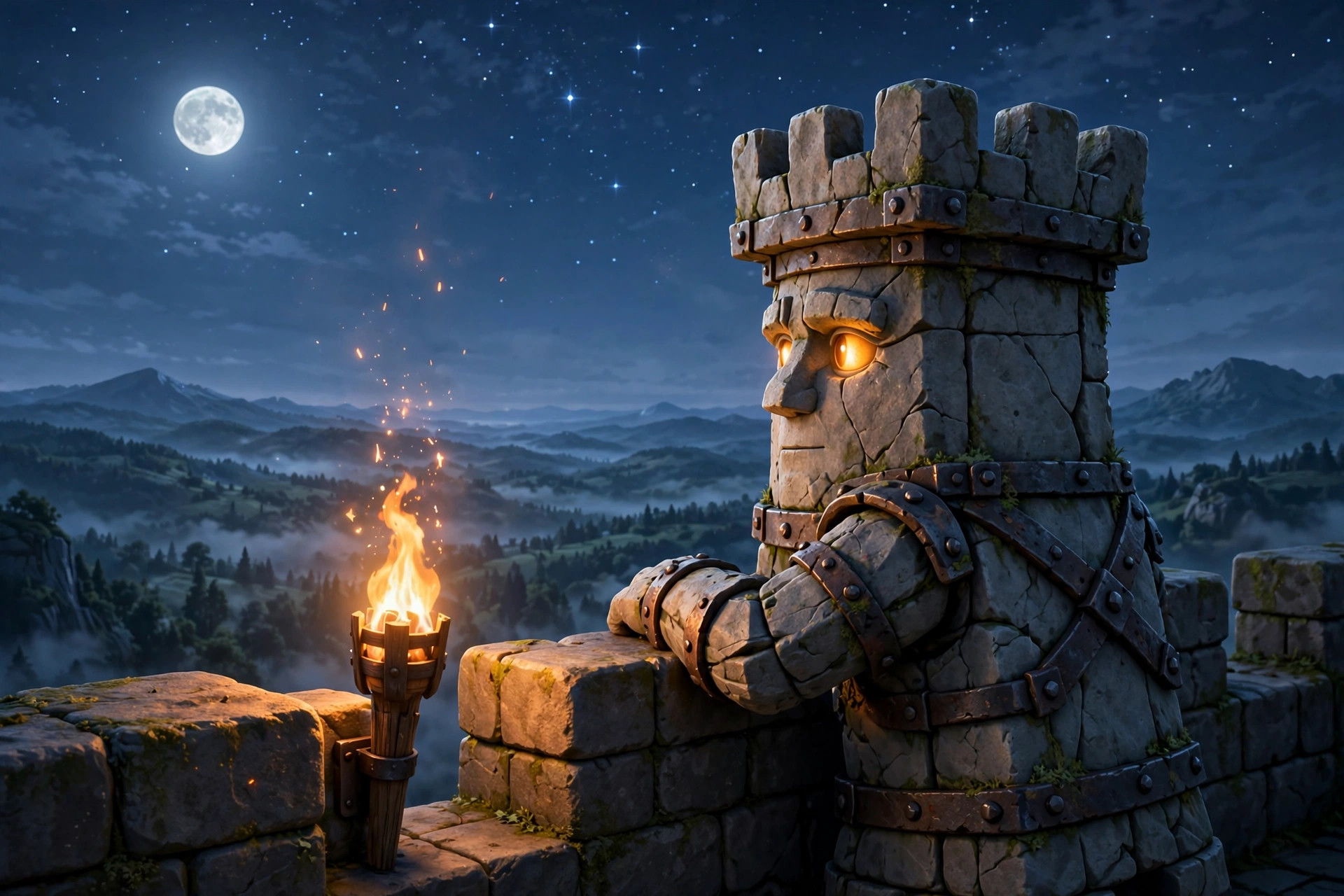 Rook keeping the night watch