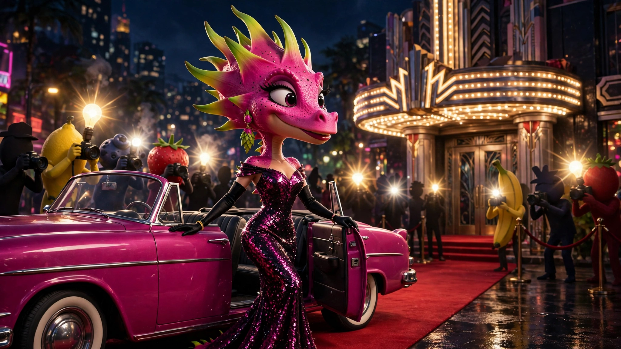 AI-generated dramatization art: Character moment 5 — Roxa Pitaya