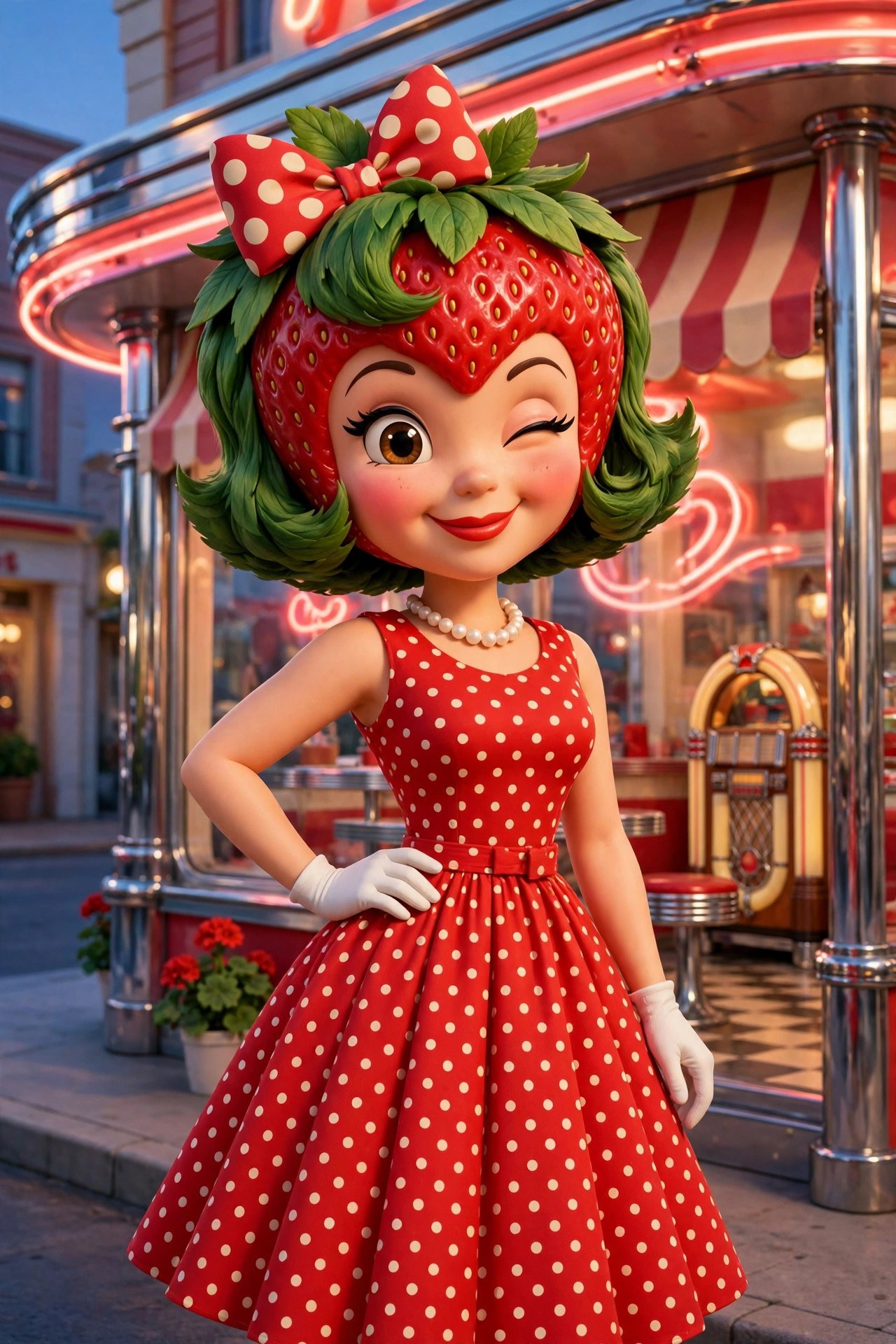 Ruby Bellamy, full-body character portrait